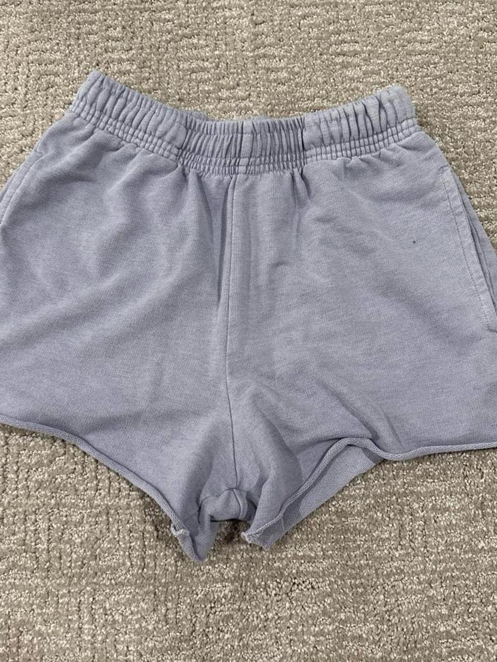 Women's Casual Elastic-Waist Lavender Shorts